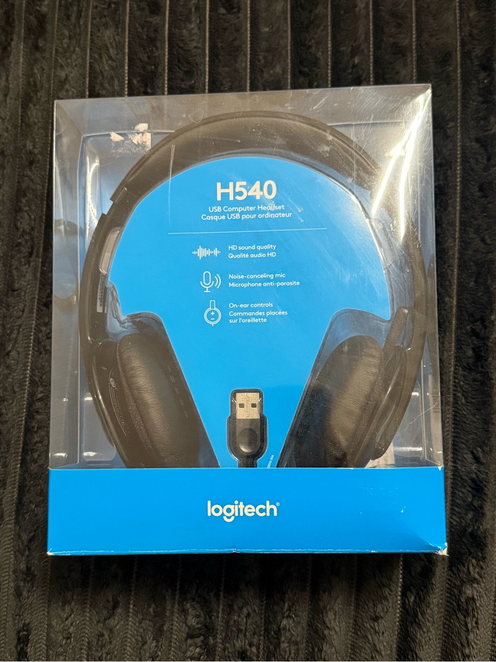 Logitech H540 Over-Ear USB Headset - Black